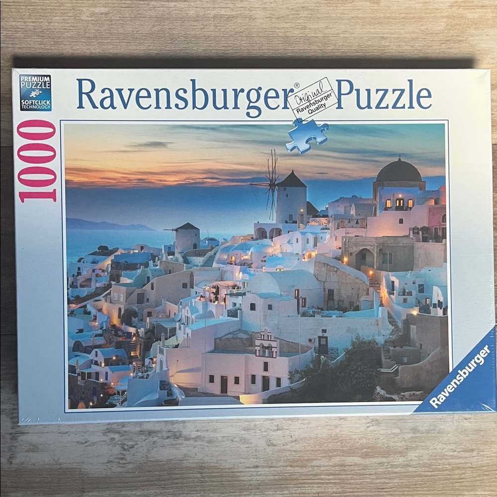 NWT Ravensburger Santorini Evening Glow Puzzle - Sealed never opened.